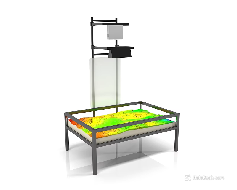 Commercial Detection Equipment With Bed Platform Overhead Scanner And Colorful Scanning Imaging 3d model 
