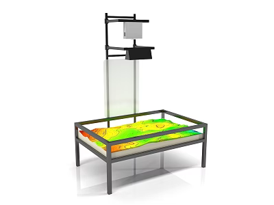 Commercial Detection Equipment With Bed Platform Overhead Scanner And Colorful Scanning Imaging 3d model