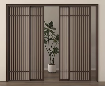 Modern glass sliding door glass sliding door glass sliding door kitchen door 3d model