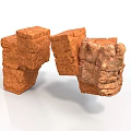 Natural Wood And Stone Decorative Blocks With Rough Textured Surfaces For Construction