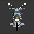 Elegant Teal Retro Motorcycle With Chrome Accents And Classic Spoke Wheels