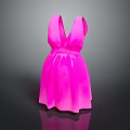 Pink V Neck Dress With Cinched Waist And A Line Skirt Design