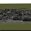 Residential Complex Aerial View with Multiple Buildings Green Lawns and Roads
