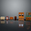 Diverse Furniture Collection With Various Colored Cabinets Drawer Chests And Display Units