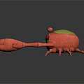 Cheerful Red Crab Wearing Yellow Hat With Smiling Face In Cartoon 3D Style