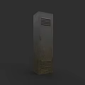 Industrial Style Metal File Cabinet With Rustic Finish And Ventilation Grilles