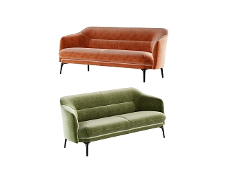 modern double sofa 3d model