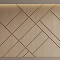 Modern Decorative Wall Lamp Mounted On Wooden Geometric Pattern Wall Panel 3d model