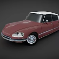 Vintage Burgundy Classic Sedan With White Roof And Sleek Exterior Design