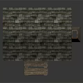 Traditional Residential House With Tiled Roof Wooden Door Brick Chimney Stone Walls And Wooden Steps