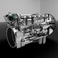 modern engine electromechanical engineering engine 3d model