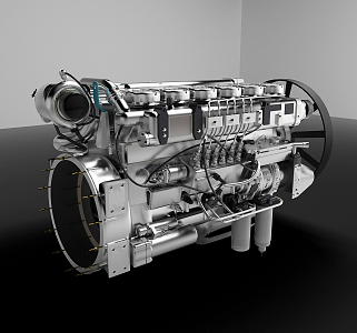 modern engine electromechanical engineering engine 3d model