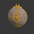 Medieval Shield Ancient Shield Defensive Weapon Ancient Shield Iron Shield Protective Shield Wooden Shield 3d model