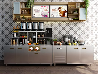 Modern Workbench Milk Tea Coffee Shop Operation Workbench 3d model