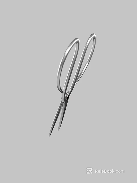 Hardware Tools Metal Scissors With Sharp Blades And Ergonomic Handle Design 3d model 
