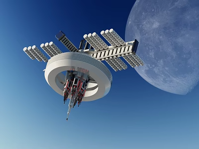 The Modern Space Station 3d model The Modern Space Station 3d model