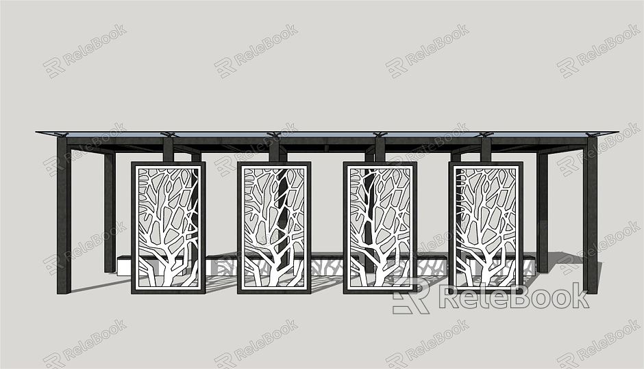 Modern porch frame membrane pavilion pavilion veranda model