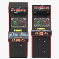 Retro Arcade Gaming Machines With Dual Screens And Two Player Control Panels For Entertainment