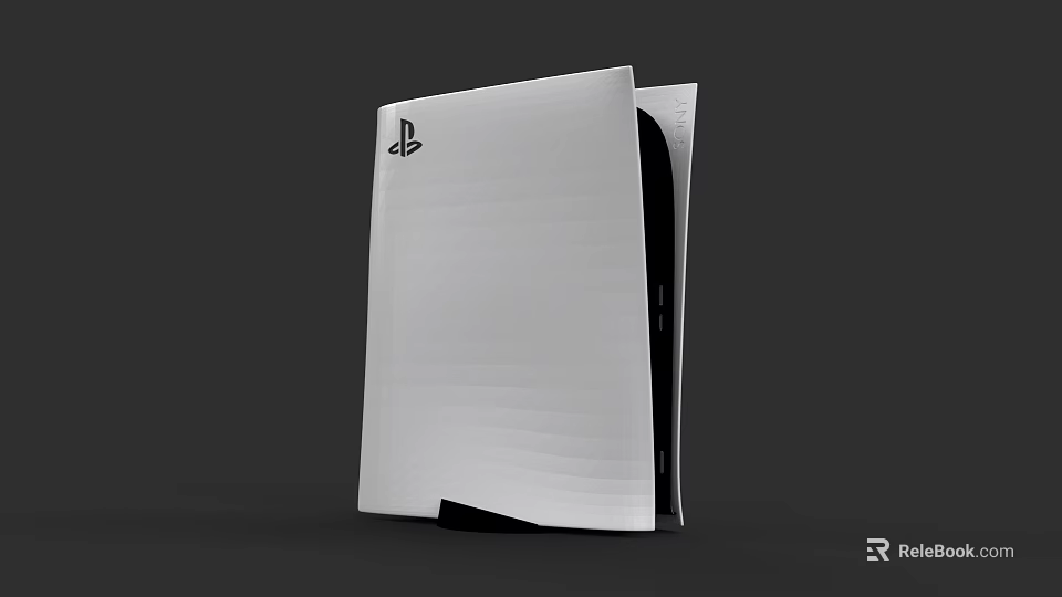 Modern White PlayStation Entertainment Console Gaming System For Home Use 3d model 