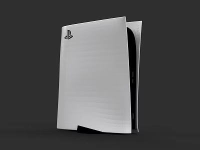 Modern White PlayStation Entertainment Console Gaming System For Home Use 3d model