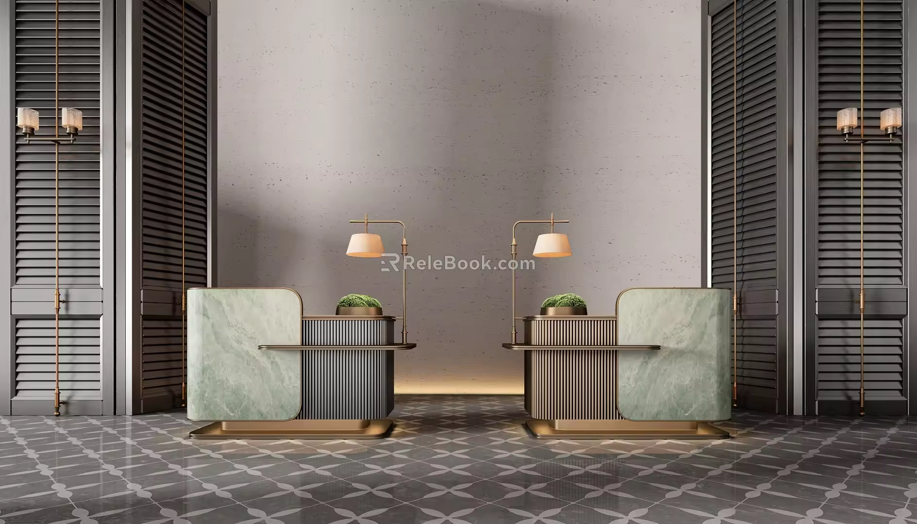 Sales Office Lobby Reception Desk Front Desk 3d model