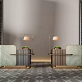Sales Office Lobby Reception Desk Front Desk 3d model