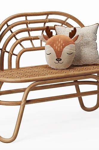 Modern Children's Chair Rattan Children's Chair 3d model