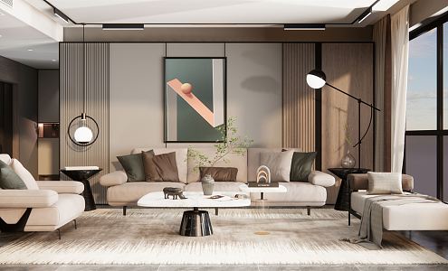 modern living room 3d model