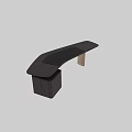 Modern Office Desk Design With Dark Wooden Top Gold Metal Legs And Storage Cabinet