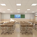 Modern Classroom Audiovisual Classroom 3d model