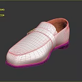 Stylish Silver Mirrored Loafer Shoes With Red Interior And Shiny Finish