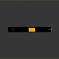 Sleek Black Tactical Pistol With Yellow Slide Accents Green Sights And Textured Grip