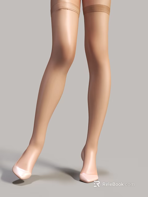Well Toned Legs With Slim Muscular Physique From Regular Exercise 3d model 