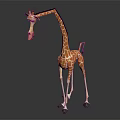 Elegant Giraffe Model With Glowing Lights Long Neck And Glass Crystal Decorative Design