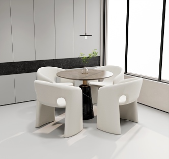 Modern leisure tables and chairs 3d model