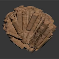 Natural Stacked Wooden Logs Firewood For Household Heating And Cooking Needs