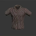 Stylish Striped Short Sleeve Shirt With Classic Collar For Daily Use