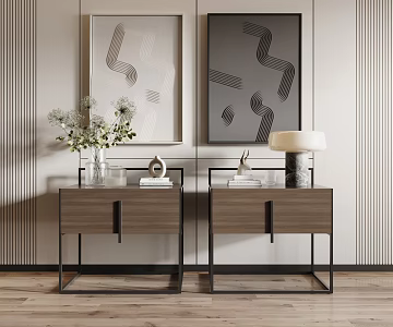 Modern bedside table 3d model