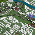 Park Landscape Design With Green Spaces Walking Paths And Water Features 3d model