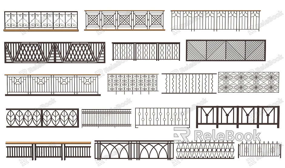 Modern Guardrail Metal Railing model