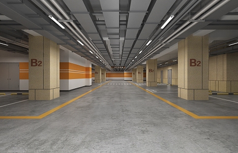 Modern Parking 3d model