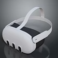 Modern White VR Headset Electronic Device With Adjustable Strap And Comfortable Design