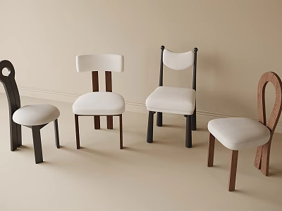 Stylish Single Chair with Various Designs and Wooden Frames for Modern Home Decor 3d model