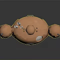 Futuristic Copper Mechanical Robot With Detailed Metallic Structure And Articulated Joints