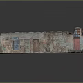 Abandoned Corridor Featuring Peeling Walls Worn Iron Door Flaking Paint And Concrete Floor