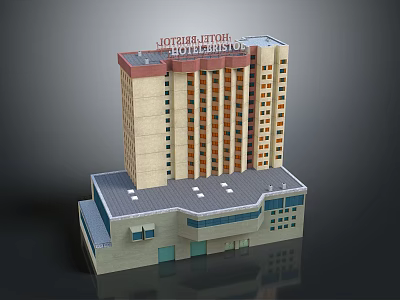 International Office Building With Integrated Hotel And Shopping Mall Facilities 3d model