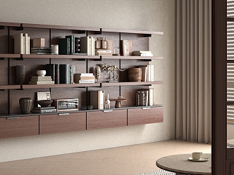 Modern Bookcase Freestanding Adult Solid Wood 3d model