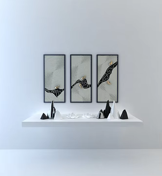 New Chinese Zen Ornaments Combination 3d model