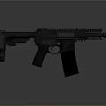 Modern Tactical Rifle With Metal Finish Black Magazine And Rail System For Tactical Shooting