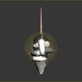 Detailed Stacked Opossums 3D Model on Reflective Base with Gray Background